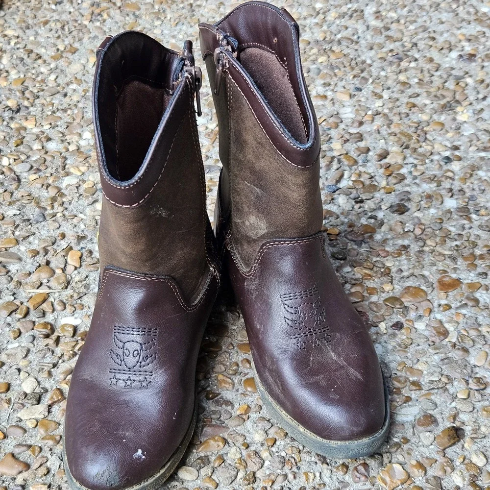 Disney‎ Pixar Toy Story Woody Bullseye Toddler Cowboy Boots Size 11 Brown
